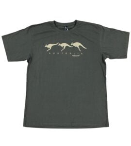 Grey Leaping Kangaroo T-Shirt