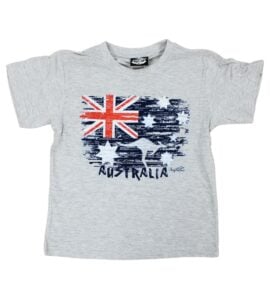 Distressed AUS Flag and Kangaroo Kids T-Shirt